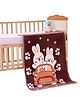 ZOE Supersoft Coral Blanket Bunny in Car Print - Brown| Machine Washable| Soft Breathable Material| Wrinkle Resistant| Quick Dry