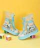 Yellow Bee Space Theme Designed Shoe Covers - Blue & White