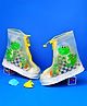 Yellow Bee Space Theme Designed Shoe Covers - White & Green