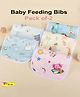 JOY BUZZ Joy Buzz Waterproof Feeding Bibs with Snap Button Closure Printed Pack of 2- Multicolor