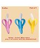 Kritiu Silicone Banana Shaped Teething Toothbrush Teether for Babies- Multicolor-(Pack of 1)