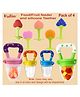 Kritiu 100% Silicone food fruit nibbler soft pacifier feeder teether for 3-24 months infant baby elegant BPA Free-(Pack of 4)-Color may vary
