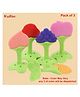 KRITIU Kritiu Baby Teething Silicone BPA Free Natural Organic Freezer Safe Teethers for Newborn Infant, Soft & Textured - Babies Shower Gift (Pack of 3) Multicolor (Color and design may vary)