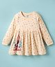 CUCUMBER Interlock Knit Full Sleeves Frock With Star Print - Light Pink