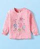 CUCUMBER Sinker Knit Full Sleeves T-Shirt with Fairy Tale Text Print - Pink