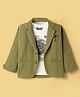 Dapper Dudes Full Sleeves Textured Blazer With Tee - Pista