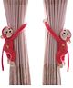 Tickles 2 Pcs Monkey Soft Stuffed Plush Animal Hanging Toy For Kids Boys & Girls Home Decoration (Size: 30 cm Color: Red)