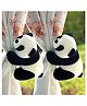 Tickles 25 cm 2 Pcs Panda Prime Soft Stuffed Plush Animal Hanging Toy For Kids Boys & Girls Home Decoration (Color Black & White)