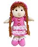 Tickles Beautiful Doll With Flower Dress Soft Stuffed Plush Toy for Kids Girls Birthday Gift (Size: 32 cm Color: Pink)
