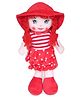 Tickles Beautiful Smile Face Soft Doll for Girls Kids Birthday Gifts Home Decoration (Size: 35 cm Color: Red)