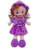 Tickles Soft Plush Doll Blond Curly Hair Ragged Stuffed Baby Toy for Kids Girls Birthday Gifts (Size: Length 30 cm, Color: Purple)