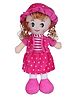 Tickles Soft Plush Doll Blond Curly Hair Ragged Stuffed Baby Toy for Kids Girls Birthday Gifts (Size: 30 cm, Color: Pink)