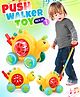 Fiddlerz Pushing Toys for Kids Cord-Powered Push and Pull Along Dino and Snail with Sound Walking Toys for Baby Boys and Girls (Pack of 1)