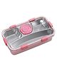 Azhari 3 Compartment Leak Proof Stainless Steel Bento Lunch Box, Insulated Lunchbox with Sauce Bowl,Spoon, Fork and Chopsticks for Kids Color May Vary