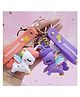 Elecart 3D Unicorn Keychain for Men & Women | Cute Silicone Cartoon Keyring with Hook | Fun Gift for Boys, Girls | Bag, Scooty & Car Key Chain Charm (Pack 2 Random Design)