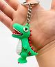 Elecart 3D Dino Keychain for Women | Cute Silicone Cartoon Keyring with Hook | Fun Gift for Girls, Bag, Scooty & Car Key Chain Charm (Pack 2 Random Design)