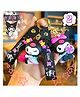 Elecart 3D Kuromi with Black Belt Keychain for Men & Women | Cute Silicone Cartoon Keyring with Hook | Fun Gift for Boys, Girls | Bag, Scooty & Car Key Chain Charm (Pack 2 Random Colour)