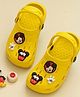 Yellow Bee Disney Perforated Clogs With Mickey Mouse & Cupcake Charms - Yellow