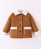 Mark & Mia Full Sleeves Solid Jacket With Pockets - Brown
