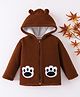 Mark & Mia Full Sleeves Hooded Sweatjacket With Paw Patch - Brown