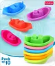 Babyhug Bath Time Floating Boats| Bath Toys for Kids| 10 Boats| Multi-Color Toddler Activity Toy| Baby Tub Toy