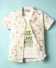 Dapper Dudes Half Sleeves Tie Dye Shirt With Eat Sleep Rave Repeat Text Printed Tee - Green
