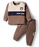 Child World Interlock Knit Full Sleeves T-Shirt & Joggers Set with Bear Print - Brown