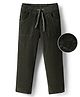 Pine Kids Corduroy Woven Full Length Solid Color Trouser - Dark Green