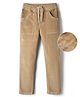 Pine Kids Corduroy Woven Full Length Solid Color Trouser - Tan