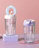 Sanjary Coffee Cup with Straw Dual Portable Leak-Proof Cute Drinking Cup Stylish Tumbler for Drinking Beverages 480 ml for Kids color design may vary