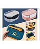 SANJARY 2 Layer Leak-Proof BPA Free Lunch Box, Tiffin Box for School, Lunch Box for Kids 950ml color design may vary