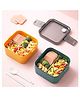 SANJARY Square Lunch box 850ml Bewarage for school office color design may vary