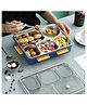 SANJARY 5 Compartment Lunch Box with Bag Leakproof Reusable Freezer Safe Stainless Steel Portion Snack Containers for Adults and Kids color design may vary