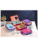 SANJARY Stainless Steel Lunch Box for Kids, Snacks Box with Plastic Spoon and Fork, Cute Food Box 1250ml Color Design May Vary