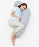 Momcozy Maternity Accessory J Shaped Maternity Body Pillow Grey