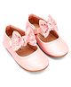 Cute Walk by Babyhug Velcro Closure Ballerina With Bow Applique - Pink