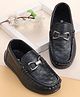 Cute Walk by Babyhug Loafer With Textured Design - Black