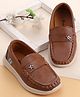 Cute Walk by Babyhug Slip On Solid Coloured Loafers - Brown