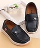 Cute Walk by Babyhug Slip On Solid Coloured Loafers - Black