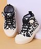 Cute Walk By Babyhug Casual Shoes with Velcro Closure Canvas & Animal Print - Black