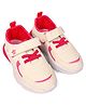 Cute Walk by Babyhug Sneaker Shoes with Velcro Closure - Dark Pink & White