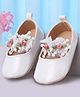 Cute Walk by Babyhug Slip On Booties with Floral Applique - White