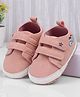 Cute Walk by Babyhug Velcro Closure Booties With Bee Embroidery - Pink