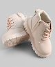 Babyoye Winter Boots With Zipper Closure & Lace Up Closure - Pink