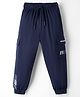 Smarty Boys Looper Knit Full Length Lounge Pant With Text Print - Navy Blue