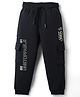 Smarty Boys Looper Knit Full Length Lounge Pant With Text Print - Navy Blue