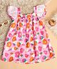 StyloBug Cotton Woven Cap Sleeves Floral Printed Dress - Multi Colour
