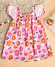 StyloBug Cotton Woven Cap Sleeves Floral Printed Dress - Multi Colour