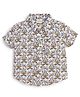 JusCubs Cotton Woven Half Sleeves Tigers Printed Shirt - Green