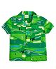 JusCubs Cotton Woven Half Sleeves Golf Field Printed Shirt - Green